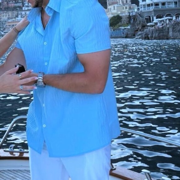 Light Blue Men's Shirt - Picture 4 of 4